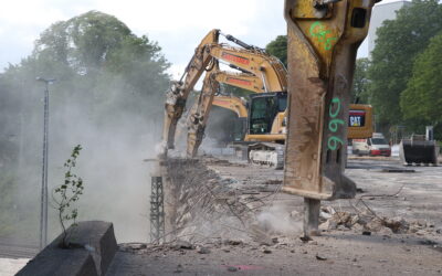 Abrissarbeiten der Brücke Turmstraße haben begonnen