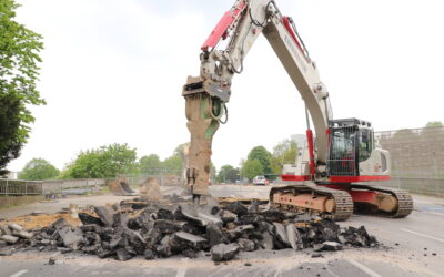 Arbeiten auf der Brücke Turmstraße haben erfolgreich begonnen